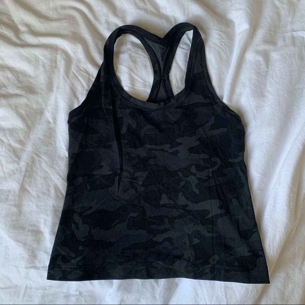 Lululemon Black/Gray Camo Tank Top